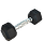 гантель обрезиненная db-301 3 кг, черная